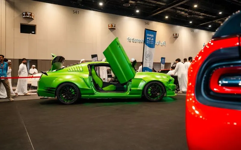 American muscle car events Dubai UAE Mustang Challenger