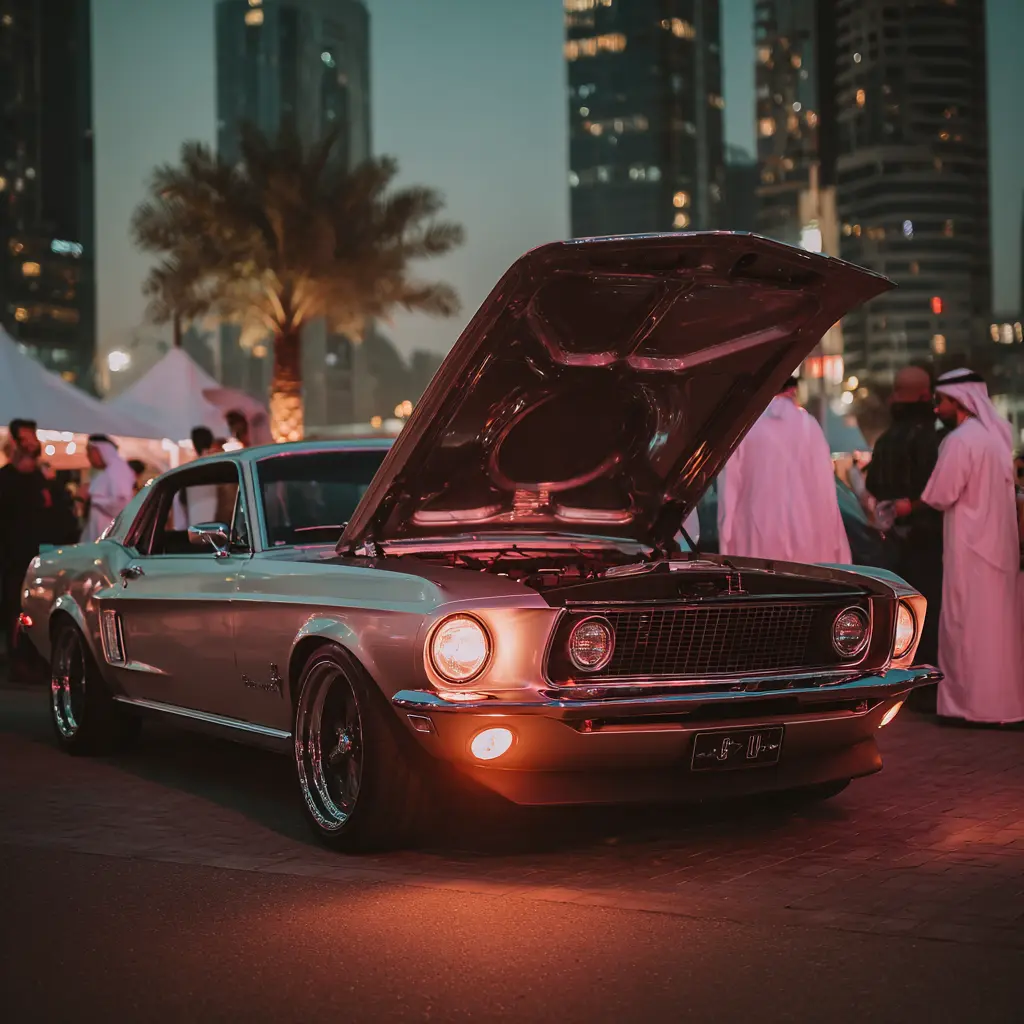 Dubai car meet JBR night scene community